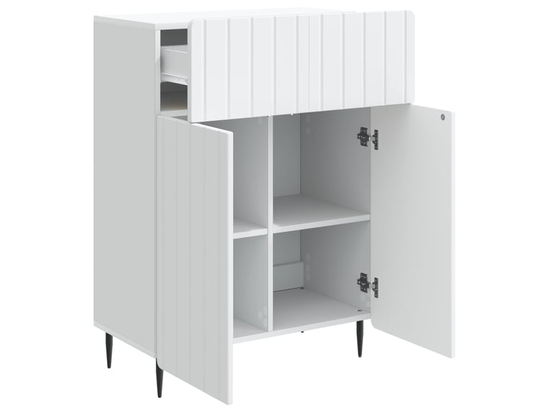 Buffet - bahut - meuble de rangement blanc 66 x 34,5 x 92 cm bois d'ingénierie - Conforama E