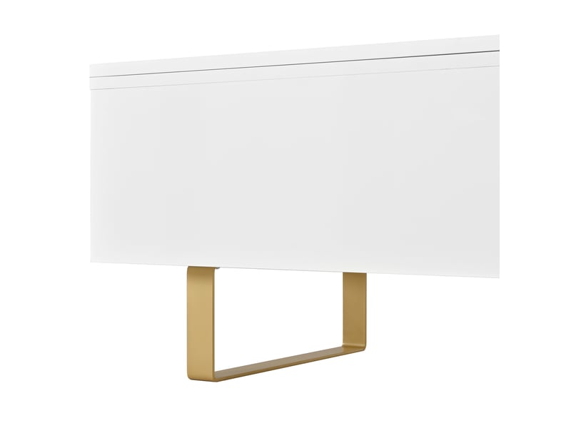  Table basse relevable avec tiroir mdf blanc et pieds dorés 100 x 50 x 54.5 cm N621P438962W - Conforama D