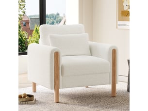 Fauteuil fixe  <strong>DZMDIP</strong> Tissu blanc