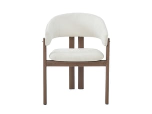 Lot de 4 chaises de salle à manger 61,5x52,5x83 cm avec accoudoirs, structure métallique, habillage en lin, teinte noyer+beige, style simple