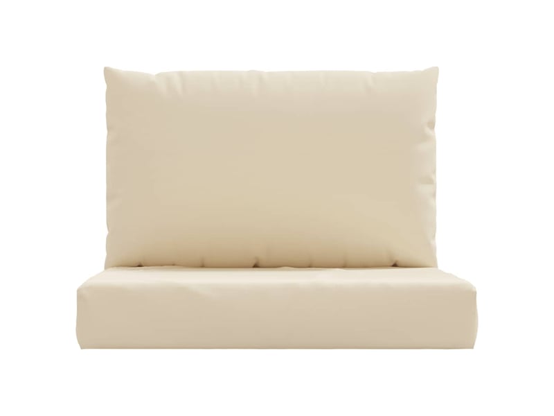  Lot de 2 coussins de palette, coussins de canapé beige tissu oxford cf59494  - Conforama D