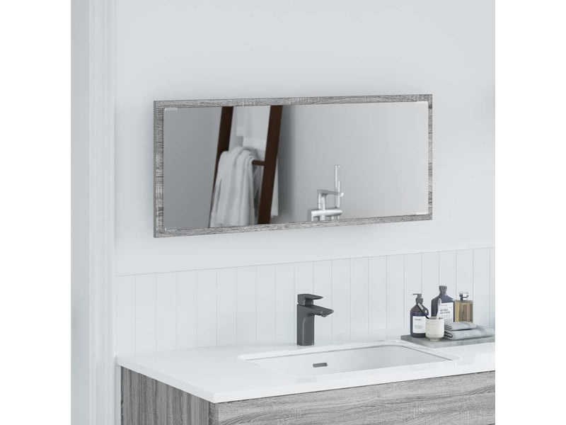 Miroir gris sonoma 90 x 8,5 x 37 cm bois d'ingénierie cf62796 - Conforama B
