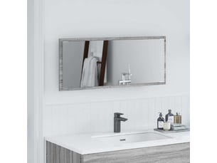 Miroir rectangulaire à fixer coloris gris <strong></strong>  <strong></strong> - 90 cm x 37 cm