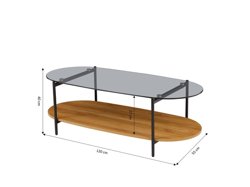 Table basse costa effet chêne  - Conforama C