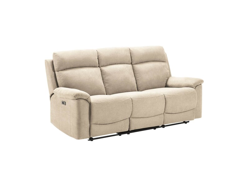  Canapé 3 places relax électrique tissu waterproof ivoire - briana BRIANA - Conforama A