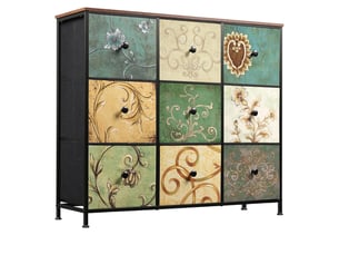 Commode 9 tiroir(s)    <strong>BURSDANY</strong> <strong></strong> coloris multicolore largeur 100 cm