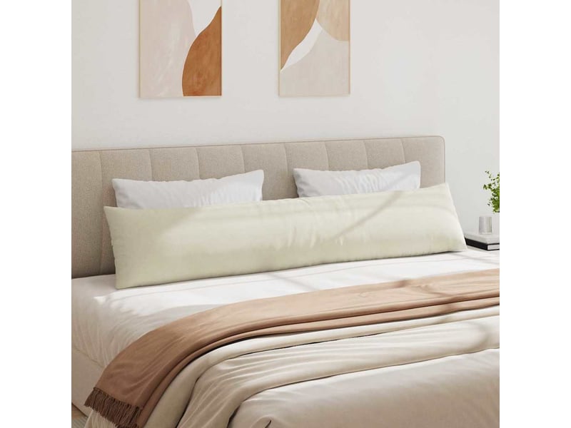  Lot de 2 coussins de canapé, coussins décoratifs crème 200 x 40 cm cf59041  - Conforama D