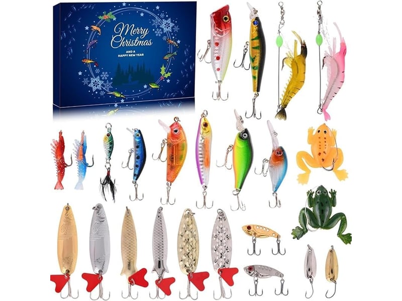  Calendrier de l’avent pêche 2026 pour homme, 24 jours de leurres et équipement, calendrier de noël pour pêcheur adulte  - Conforama A