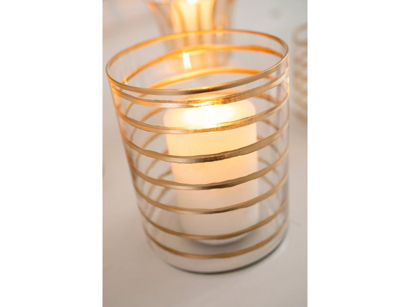  Photophore design en verre daria 20cm transparent  - Conforama D