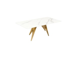 Table basse coloris blanc MEUBLORAMA - 70 cmx130 cm