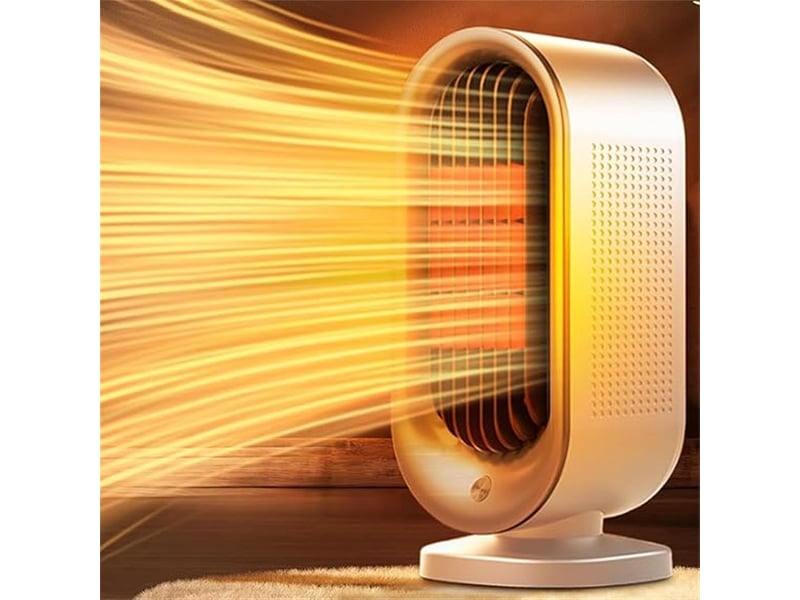  Chauffage électrique, température réglable, compact et portable, avec protection contre la surchauffe et le basculement, blanc HRC0004591LY - Conforama C