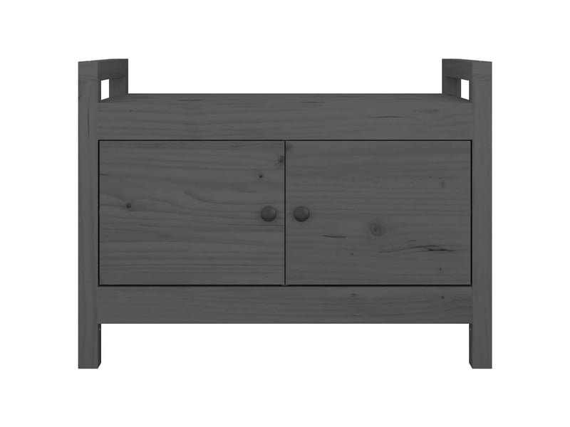  Banc d'entrée, banc interieur gris 80x40x60 cm bois de pin massif  - Conforama C