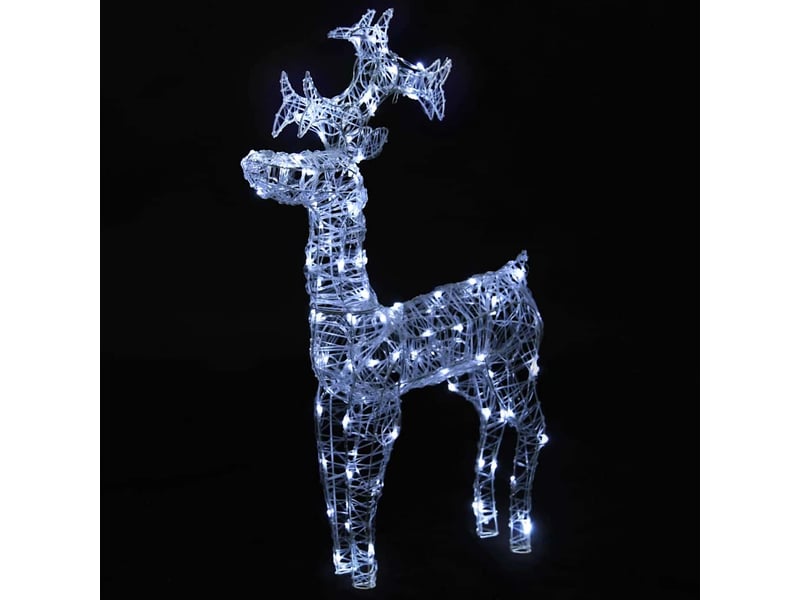  Renne de décoration de noël 90 led 60x16x100 cm acrylique  - Conforama C