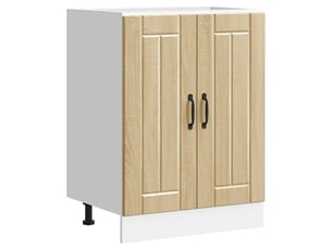 Meuble de cuisine, meuble de base de lavabo chêne sonoma bois d'ingénierie