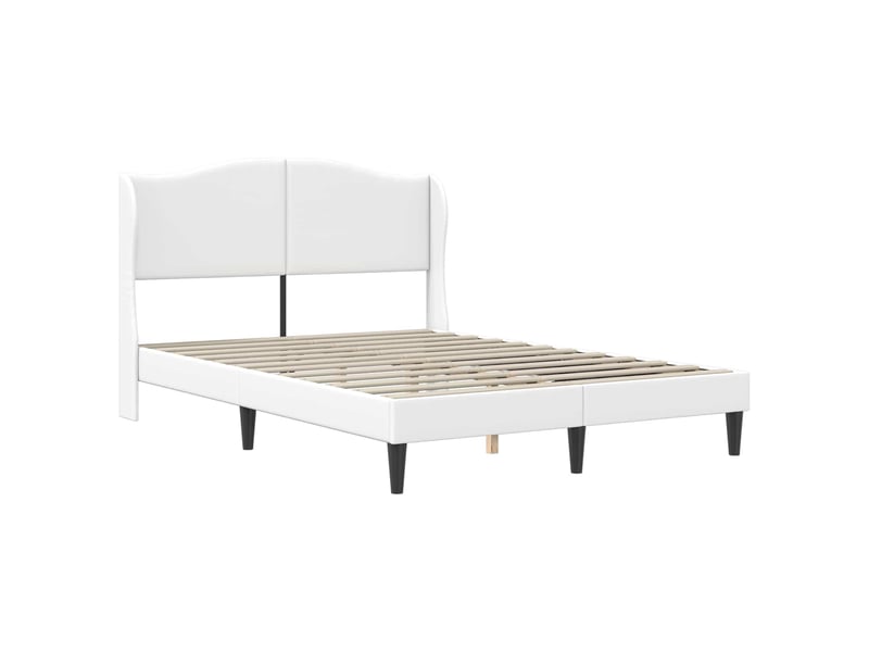  Lit double- lit adulte -  cadre de lit avec tête de lit blanc 120 x 200 cm simili cuir  - Conforama B