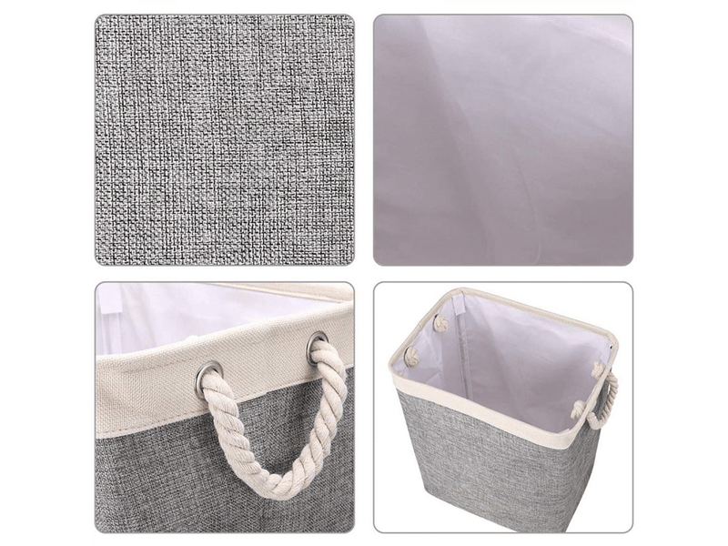  Panier de blanchisserie grand format, sac de blanchisserie pliable avec poignées en corde, conteneur de rangement adapté pour la chambre à coucher, la blanchisserie, la salle de bain  - Conforama D