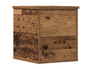 Boîte de rangement, coffre de rangement bois ancien 30x35x35 cm