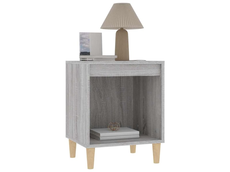  Table de chevet - cabinet de chevet - table de nuit sonoma gris 40x35x50 cm  - Conforama C