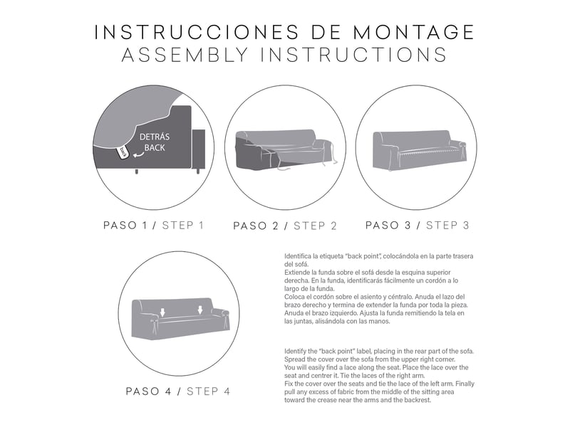Housses de canapé mod6 universelles loira-protect 1 plz. C9  - Conforama E