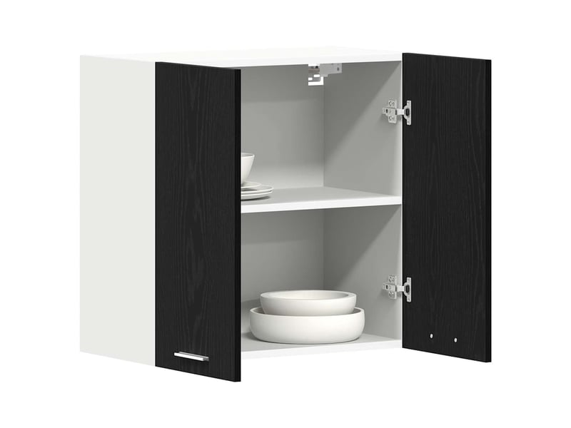 Meuble de cuisine - armoire suspendue lyon chêne noir 60 x 31 x 60 cm - Conforama C