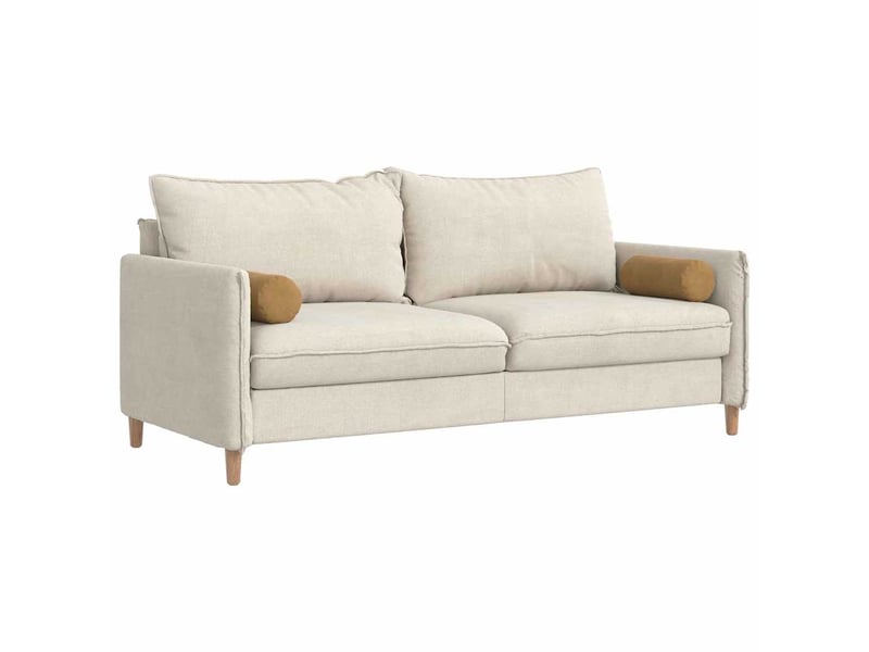Lot de 2 coussins d'accent, coussins décoratifs, coussins lombaires marron ø 15 x 40 cm cf56743 - Conforama C