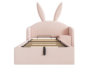 Lit coffre 90x200 cm SOGEU   coloris rose