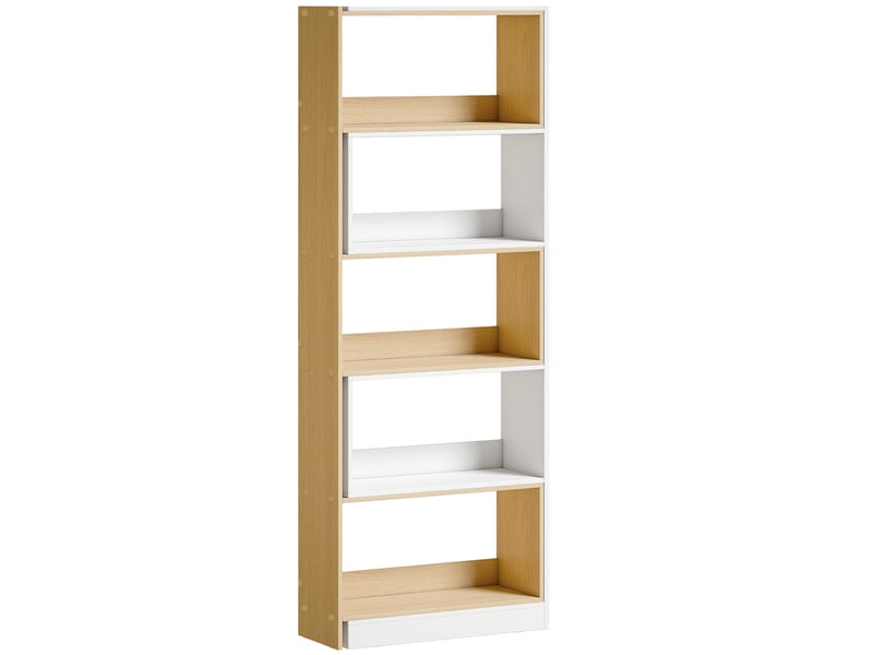 Bibliothèque d’angle pivotante 350° à 5 niveaux, étagère extensible en l multifonctionnelle - Conforama A