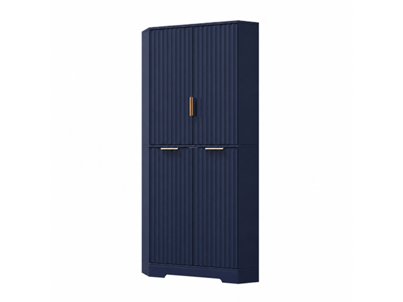 Buffet 60 x 60 x 172 cm bahut 4 portes meuble d'angle étagères réglables rangement fermé format buffet  - Conforama B