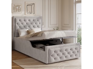 Lit coffre 90x200 cm   Morn Vibe coloris gris