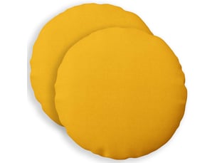 Lot de 2 coussins avec oreiller, coussins décoratifs heerlen jaune clair tissu cf50249