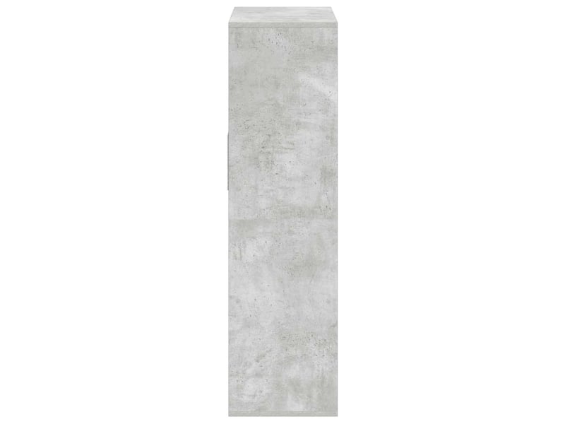  Bibliothèque, meuble de rangement salon gris béton 66x31x112 cm bois d'ingénierie  - Conforama E