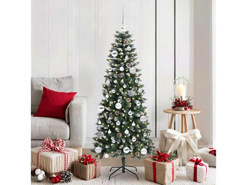  Sapin de noël - arbre de noël artificiel vert 150 cm pvc, plastique et acier  - Conforama B