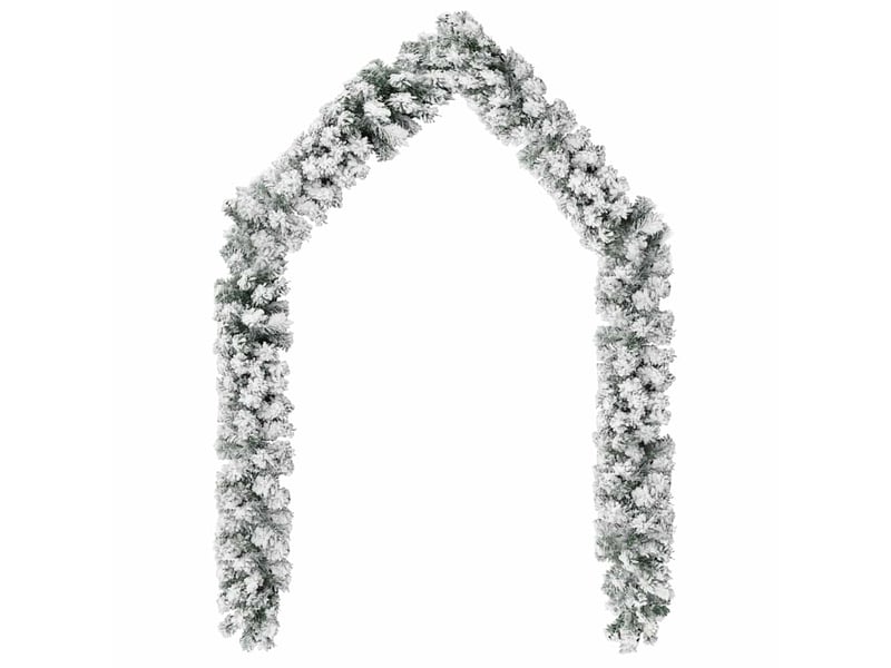  Guirlande de noël avec neige floquée vert 20 m pvc  - Conforama A