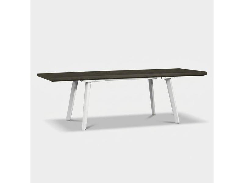  Table de salle à manger extensible effet bois 160-240x100 harmony - gris foncé  - Conforama A
