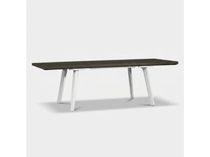 Table de salle à manger extensible effet bois 160-240x100 harmony - gris foncé