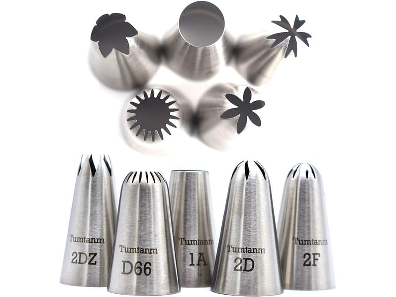 5 pcs grandes douilles de glaçage pour la décoration de gâteaux et cupcakes - Conforama B