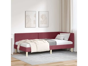 Lit simple 90x190 cm    coloris rouge