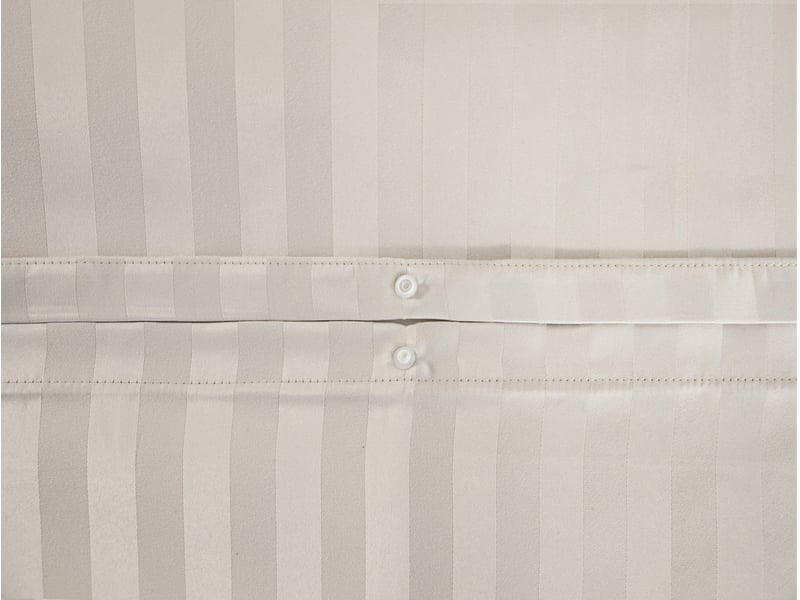Parure de lit satin en microfibre - rayures tissées PAR_SAT_BLON240 - Conforama D