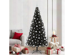 Sapin de noël - arbre de noël noir 210 cm pvc