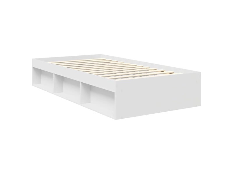  Lit simple- lit adulte -  cadre de lit blanc 100 x 200 cm bois de pin massif  - Conforama D