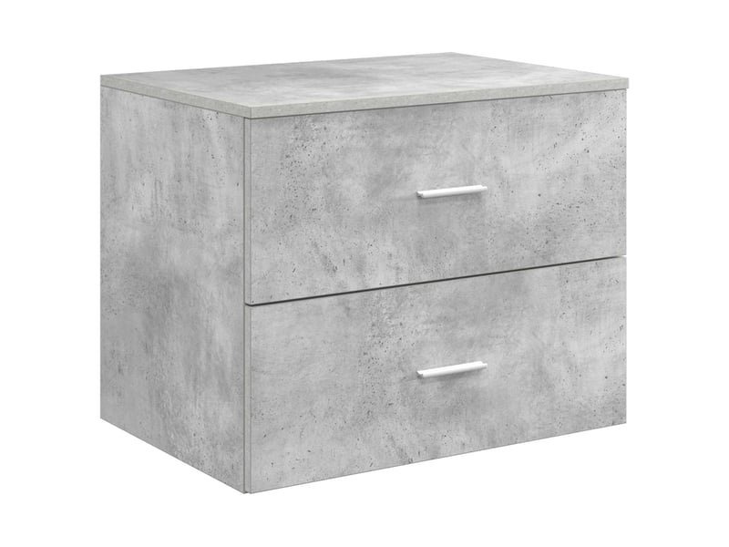 Ensemble de mobilier de salle de bain gris béton cf64685 - Conforama D