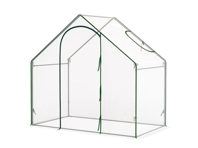  Serre de jardin balcon terrasse serre pour tomates 1,8l x 1l x 1,68h m acier plastique imperméable transparent vert  - Conforama B