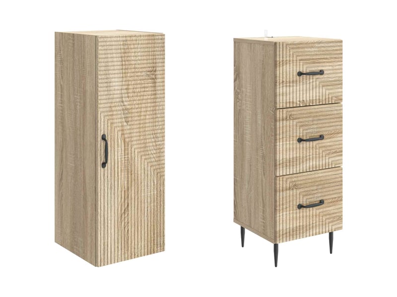 Ensemble de meubles 2 pcs, rangement de salon 33 x 34,5 x 90 cm bois d'ingénierie shl9249 - Conforama D