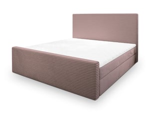 Lit avec rangement 180x200 cm <strong>MASSENO</strong> <strong></strong> coloris rose