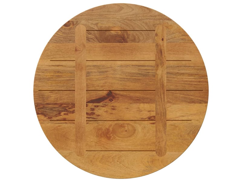 Dessus de table - plateau de table - dessus de bureau ø 90x2,5 cm rond bois de manguier massif - Conforama E