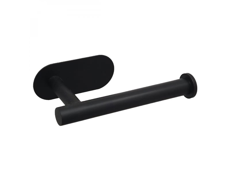  Porte papier wc adhésif mural pour salle de bain ou toilettes, sans perçage - acier inoxydable - noir  - Conforama A