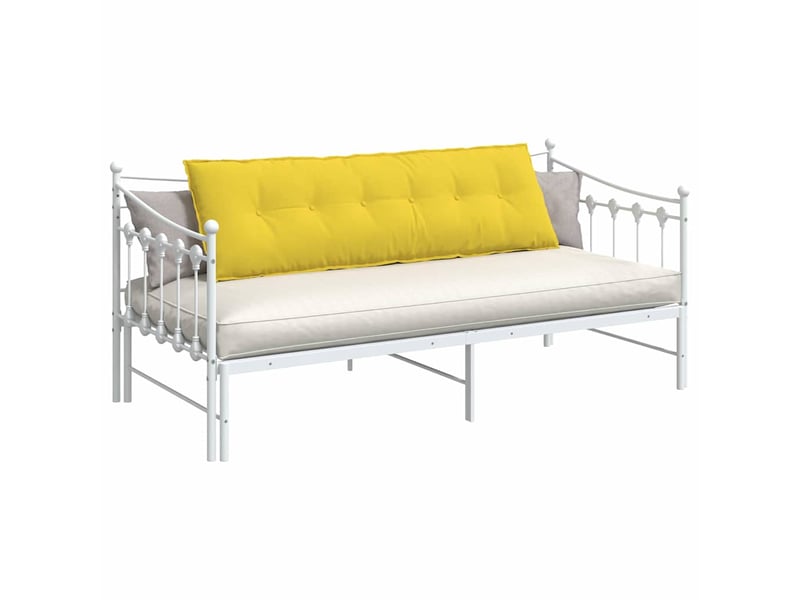 Coussin de dos, coussin de dossier jaune clair 160 x 19 x 50 cm tissu cf54775 - Conforama C