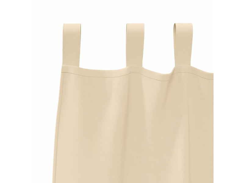  Lot de 2 rideaux occultants, rideaux black-out avec anneaux crème 175 x 140 cm cf44625  - Conforama E
