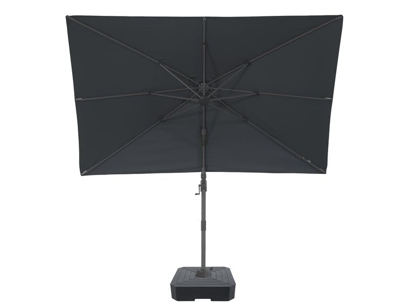  Axi nyra parasol déporté rectangulaire avec pied de parasol, 200 x 300 cm, anthracitegris | pour le jardin terrasse avec armature thermolaquée | housse de protection inclus  - Conforama E