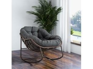 Fauteuil fixe <strong>MAISENTIEL</strong> <strong></strong> Résine tressée gris vendu A l'unité